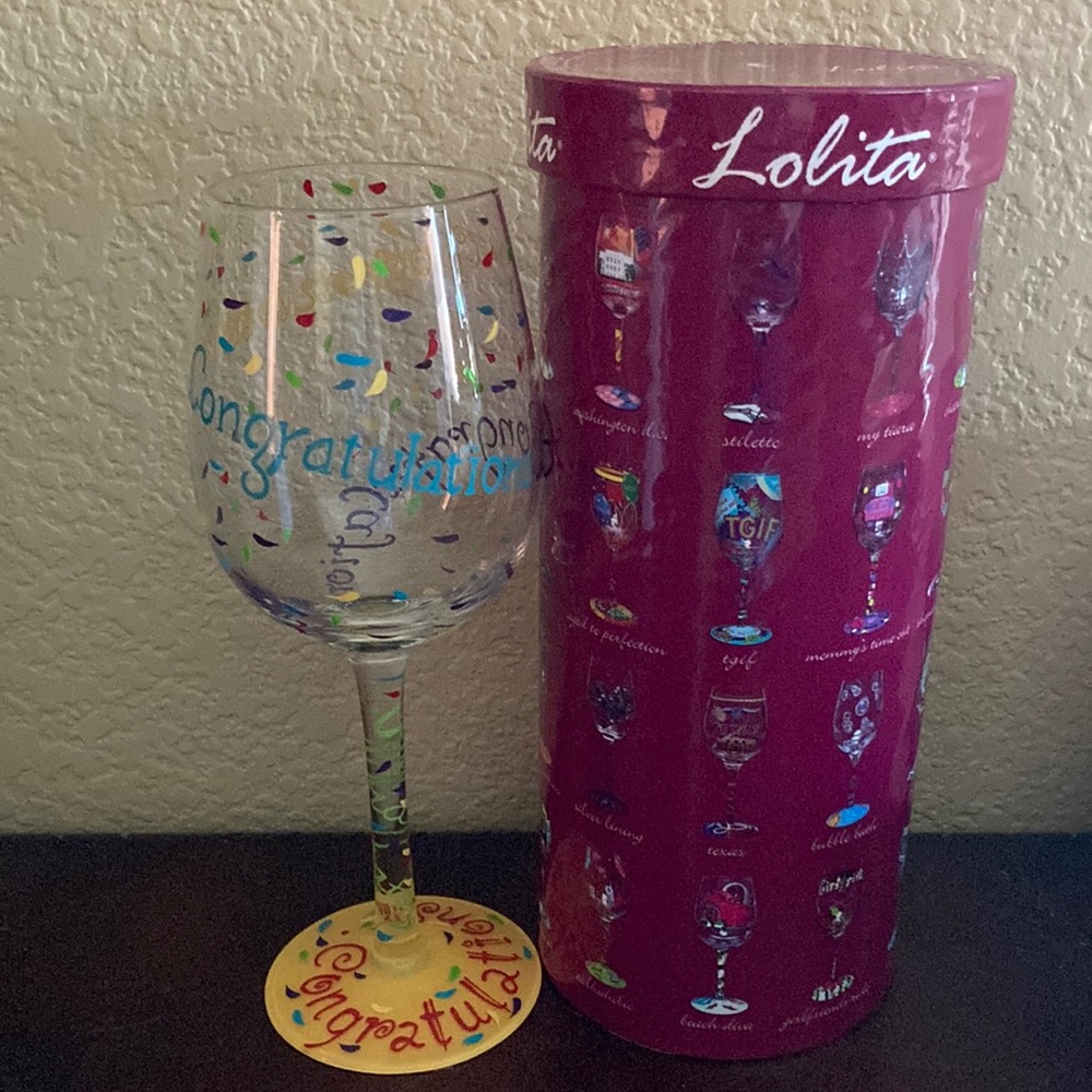 Lolita Wine Glass “Congratulations”